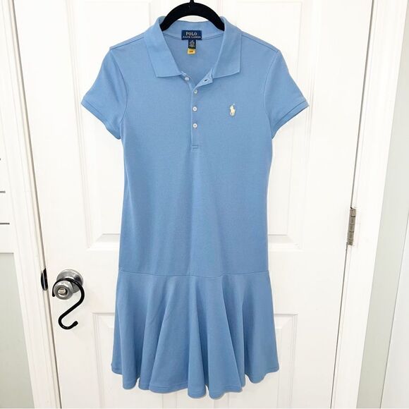 Blue Ralph Lauren Cotton Mesh Polo Dress size Large in excellent condition - Picture 1 of 9